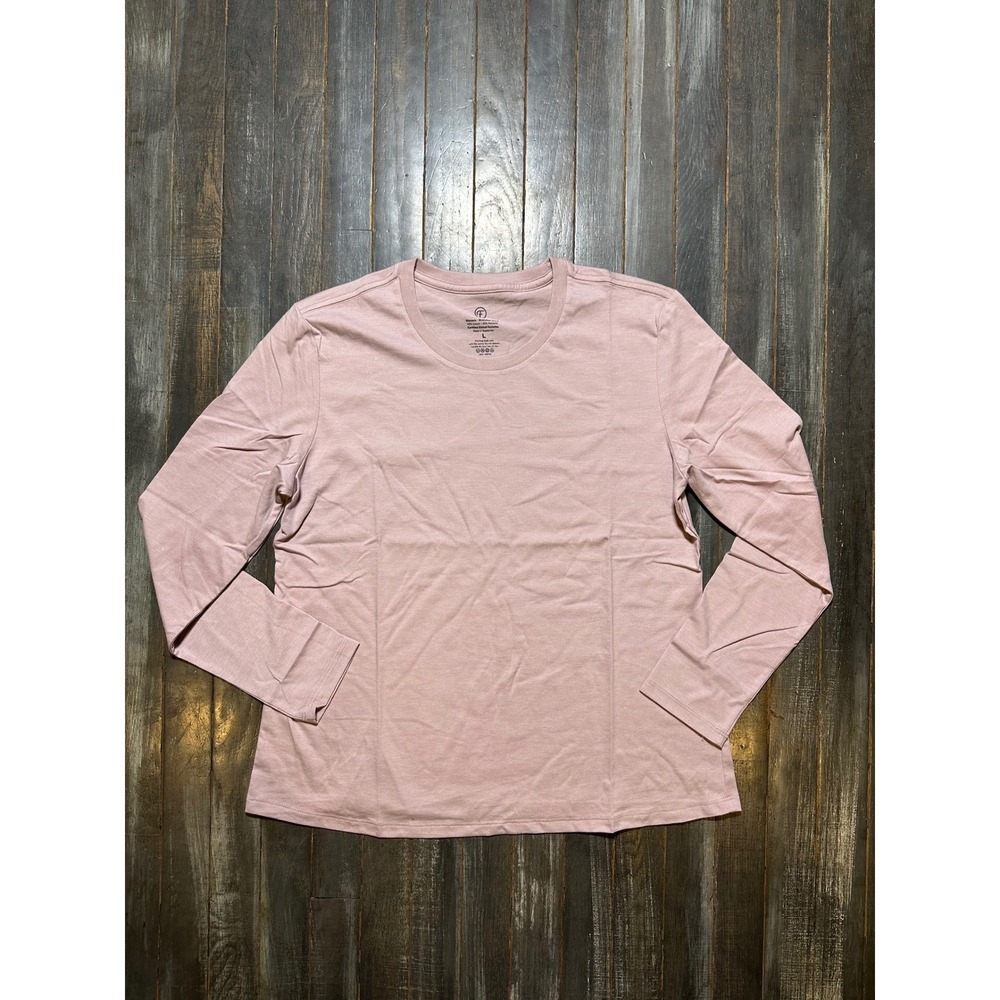 Fresh Clean Treads Classic Long Sleeve Crewneck Tee blu Slim Fit Top Blush